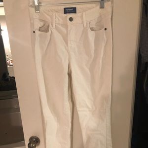 Old Navy corduroy white pants. Size 6.